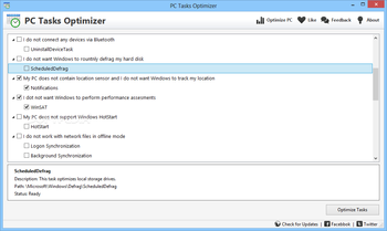 PC Tasks Optimizer screenshot 2