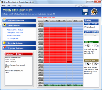 PC TIME LIMIT PRO screenshot 2