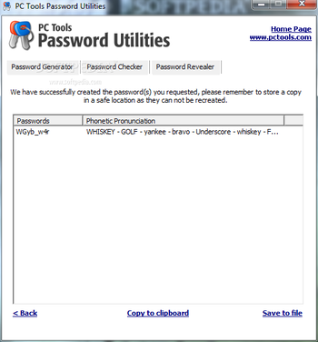 PC Tools Password Utilities screenshot 2