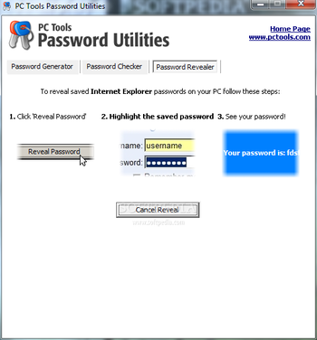 PC Tools Password Utilities screenshot 4