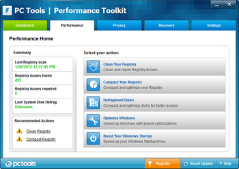 PC Tools Performance Toolkit screenshot 3