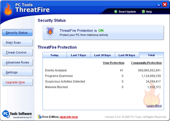 PC Tools ThreatFire screenshot