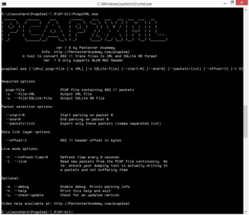 Pcap2XML screenshot