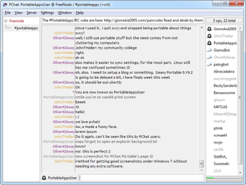 PChat Portable screenshot