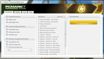 PCMark 7 Basic Edition screenshot