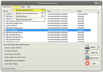 PCMate Free Driver Backup screenshot