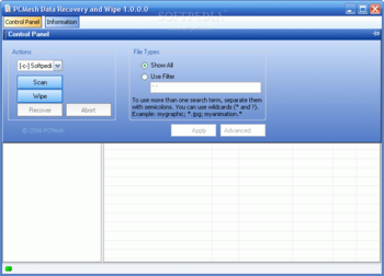 PCMesh Data Recovery and Wipe screenshot
