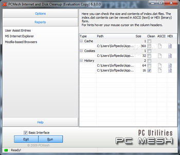 PCMesh Internet and Disk Cleanup screenshot 2