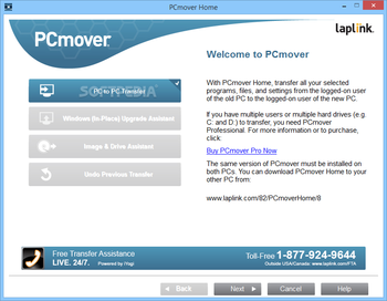 PCmover Home screenshot