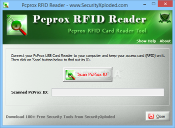 Pcprox RFID Reader screenshot