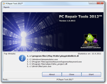 PCRepair Tools 2012 screenshot