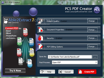 PCS PDF Creator screenshot