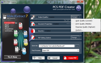 PCS PDF Creator screenshot 2