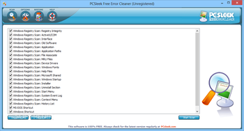PCSleek Error Cleaner screenshot