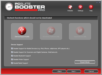 PCSuite Booster screenshot 2