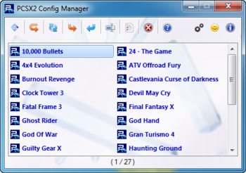 PCSX2 Config Manager screenshot