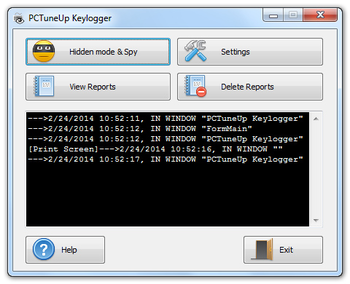 PCTuneUp Free Keylogger screenshot