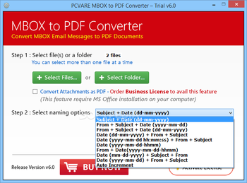 PCVARE MBOX to PDF Converter screenshot 2