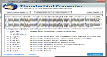 PCVARE Thunderbird Converter screenshot