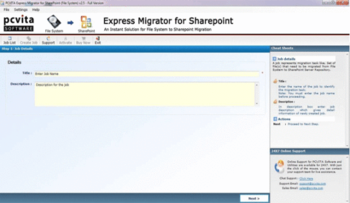 PCVITA Express Migrator for Sharepoint screenshot