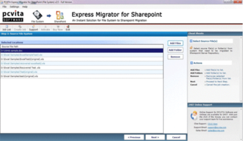 PCVITA Express Migrator for Sharepoint screenshot 2
