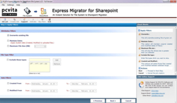 PCVITA Express Migrator for Sharepoint screenshot 3