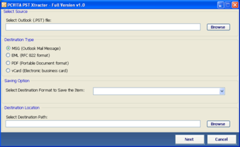 PCVITA PST Xtractor screenshot
