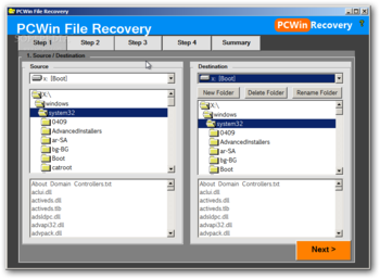 PCWin Recovery Suite screenshot 5
