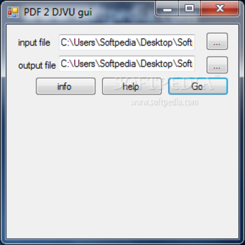 PDF 2 DJVU GUI screenshot