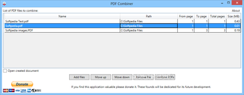 PDF Combiner Portable screenshot