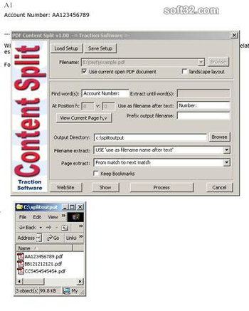 PDF Content Split screenshot 2