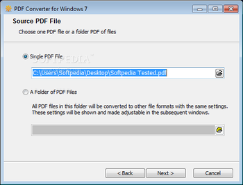 PDF Converter for Windows 7 screenshot