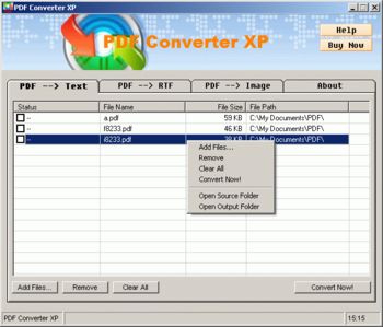 PDF Converter XP screenshot