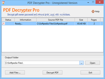 PDF Decrypter Pro screenshot