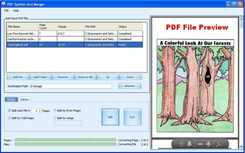 PDF File Splitter Merger screenshot