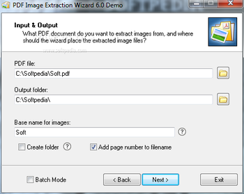 PDF Image Extraction Wizard screenshot