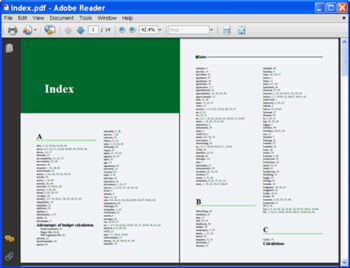 PDF Index Generator screenshot
