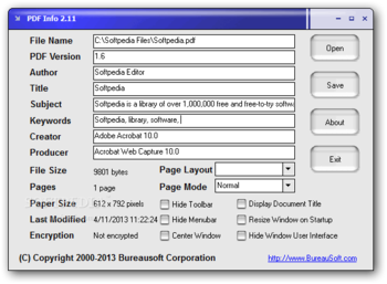PDF Info screenshot