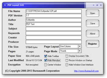 PDF Layout screenshot