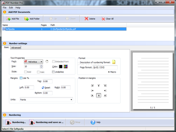 PDF Number Pro screenshot