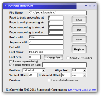 PDF Page Number screenshot