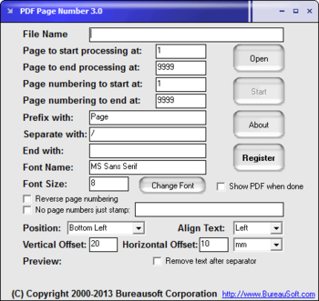 PDF Page Number screenshot