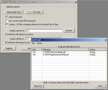 PDF Page Size Split Batch screenshot 2