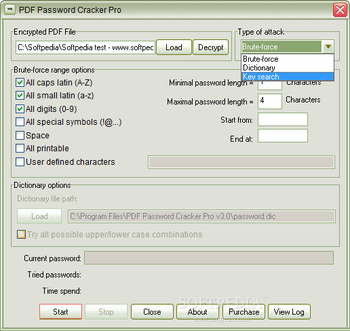 PDF Password Cracker Pro screenshot 2
