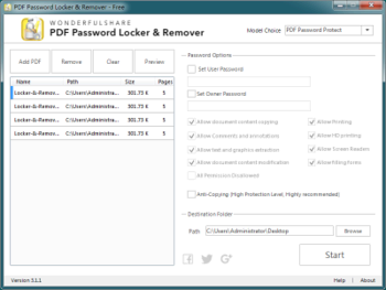 PDF Password Locker and Remover screenshot 2