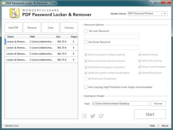PDF Password Locker & Remover screenshot