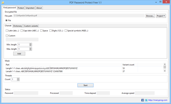 PDF Password Protect Free screenshot