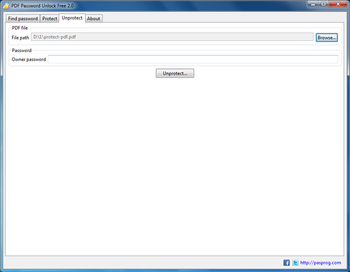 PDF Password Unlock Free screenshot