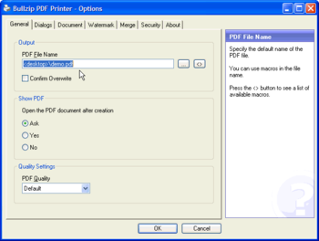 PDF Printer screenshot