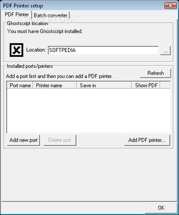 PDF Printer Driver and Batch Converter screenshot